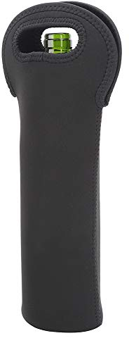 Hiraith Housse de protection isotherme en néoprène pour bouteille de vin de 750 ml, Noir
