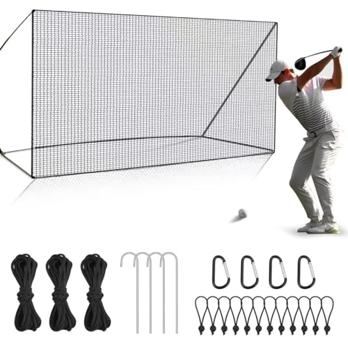 Yardnet Golf-Netz für Hinterhof, Fahren, Outdoor-Indoor-Sportnetz, 3 x 3 m, 4,6 m, 6,5 m, 4,5 x 4,5 m, 6,5 m, 6,5 m, 6,8 m, robustes Netz für Baseball, Fußball, Hockey, Übungen, Schlagschutz (3 x 3 m)