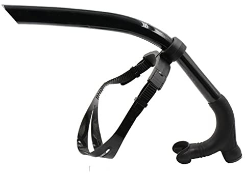 Scalewbin Tubo di respirazione anteriore in silicone per nuoto, per adulti, per snorkeling, attrezzatura subacquea, colore nero
