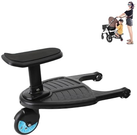 douuyaoo Planche À roulettes De Poussette | Planche Poussette Universelle |Plateforme Universelle Skate,Installation Facile,antidérapante, Roues pivotantes à 360°, Jusqu’à 25 kg