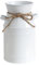 BESPORTBLE Barattolo Di Latte In Metallo Vaso Rustico Zincato Vaso Antico Retrò Fioriera In Metallo Portafiori Fioriera Country Per L'arredamento Di Casa E Ufficio - Bianco
