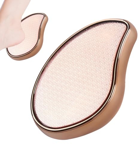 YCLFHOO Nano Glass Foot File for Hard Skin,Foot File,Foot Scraper,Wet Dry Pedicure Foot Grater for Grater Dead/Hard/Cracked/Thick/Dry Skin-Champagne Gold