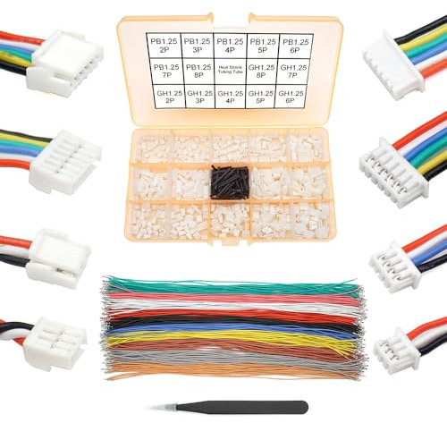 GH1.25 bis PB1.25 Vorgecrimptes Kabel- und Anschluss-Kit, kompatibel mit JST GH 1,25 mm und Molex PicoBlade 1,25 mm für Pixhawk Cube 6C 6X Pixhawk4