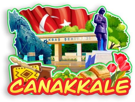 Quwsne Kühlschrankmagnet, Motiv: Canakkale Türkei, Kühlschrankmagnet, Stadt, Reise, Souvenirs, Touristengeschenke, 3D, klassische Sehenswürdigkeiten, handgefertigt, Handwerk, Heimdekoration, 1673