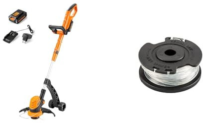 Lawnmaster CLGT2425S-03 Akku-Rasentrimmer 24V 2.0Ah,25 cm Schnittbreite+ Spule und Schnur 24 V Rasentrimmer CLGT2425S