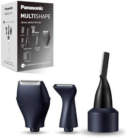 Panasonic ER-CDT1-A301 MULTISHAPE Aufsatz, Detail-Rasier-/Trimmkopf-Aufsatzset, Augenbrauen- & Bartschneider, Detail-Rasierer, Schwarz