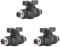 Feriany Lot de 3 valves à connexion push 4 mm, vanne de régulation du flux d'air de 4 mm, valve à connexion , raccords de tuyau,
