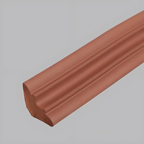 Raouoae Selbstklebend Deckenleisten PVC Flexible Zierleiste Zierleiste Decken Leisten Abschlussleiste Küchenarbeitsplatte 5M Für Fliesenkanten Decken Und Wandübergang(Braun)