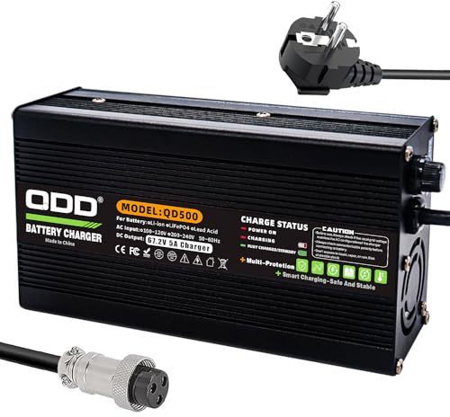 QDD Chargeur Intelligent de Batterie Li-ION 67,2 V 5 A avec Ventilateur de Refroidissement Utilisé pour Batterie Li-ION 16 S 60 V 15 Ah 20 Ah 25 Ah 30 Ah 40 Ah 50 Ah 60 Ah