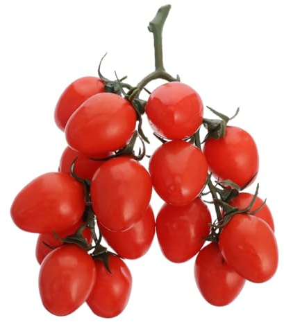 Amosfun Künstliche Tomaten Deko 5X12X5Cm Kunststoff Simulierte Kirschtomaten Rispe Für Küchen Dekoration Wohnaccessoires Und Strand Party Deko