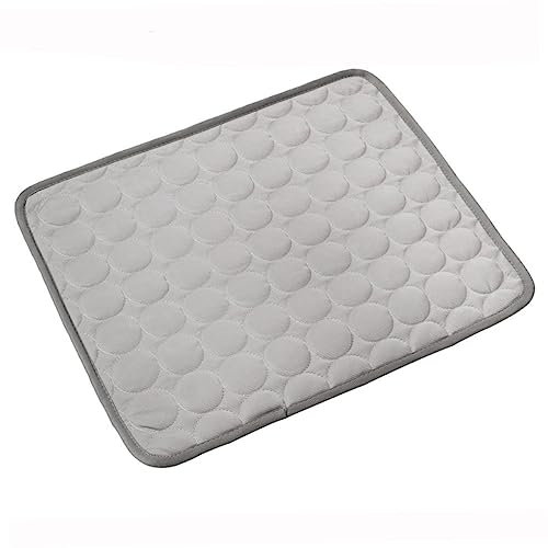 TOBBOMEY Alfombra Refrigerante para Mascotas Cojín De Enfriamiento para Perros y Gatos Mat De Verano De Fácil De Limpiar y Resistente Al Agua Color Gris