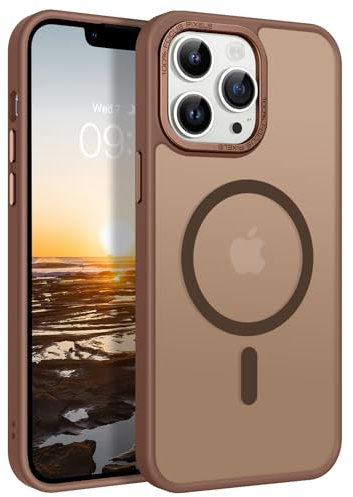 GaoBao für iPhone 13 Pro Hülle, Handyhülle iPhone 13 Pro [Kompatibel mit MagSafe] Durchscheinende Matte Magnetische Stoßfeste Anti-Fingerabdruck Hülle für iPhone 13Pro 6.1 Case, Titan Wüstensand