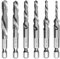 Lot de 6 Forets Taraudeurs Combinés M3 M4 M5 M6 M8 M10 avec Tige Hexagonale 6 mm, Kit Taraudage, Taraud Machine, Revêtement Antirouille, pour Perçage et Taraudage Simultané, Outils Multifonction