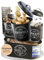 IDEALTASTIC® Premium Brotkasten 4er Set, Kartoffel Aufbewahrungsbox, Zwiebel Aufbewahrung & Knoblauch Aufbewahrung, Brotbox schwarz I Mit 360° Belüftungssystem für mehr Frische