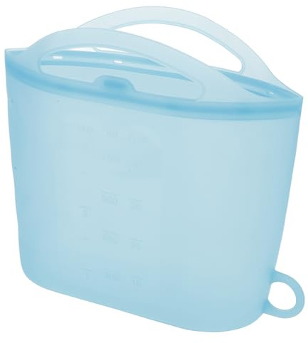 FRCOLOR Wiederverwendbare Dampfbeutel Große Kapazität für Lebensmittel Dämpfen Lagern und Warmhalten von Obst und Babyflaschen Blau