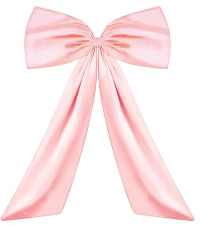 QINGYIWL Große Schleife, 85 x 60 cm Große Satinschleife, Rosa | Riesenschleife für Partydekorationen, Hochzeiten, Wohnraumdekorationen und Weihnachtsdekorationen
