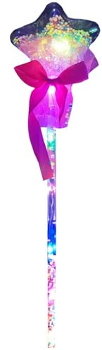yakermur Étoile, Baguettes Magiques Pailleté De Fée Étoile Princesse Décoration Fête d'anniversaire pour Filles - pour Noël, Halloween