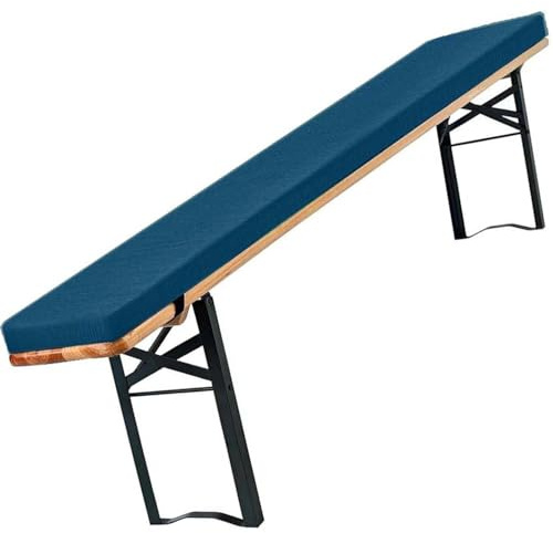AQIGR 3cm Epais Coussins Rembourrés pour Banc de bière pour Bancs de Jardin avec Fond Antidérapant, Lavable Coussin Banquette pour Table à Bière Et Chapiteau de Fête(Bleu,180x40x3cm)