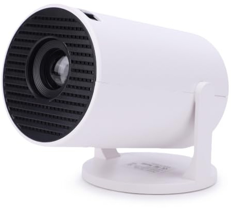 Bewinner Projecteur HD Portable avec WiFi, Rotation à 240° et Haut-Parleur intégré, Petit Cinéma Maison Vidéo pour Intérieur et Extérieur, Mini Projecteur Multiport à Faible Bruit