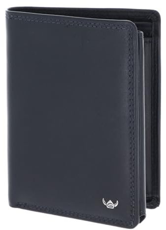 Golden Head Leder Geldbörse Polo RFID Protect Kombischeintasche mit Riegel 1458 Marineblau dunkelblau