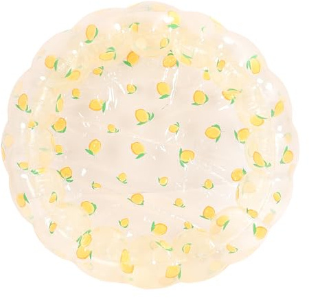 Tomotato Piscina Inflable Pequeña para Niños, Material PVC Plegable Portátil Piscina de Bolas 120 cm, Uso en Interiores y Exteriores para Fiestas de Natación (Limón Transparente)
