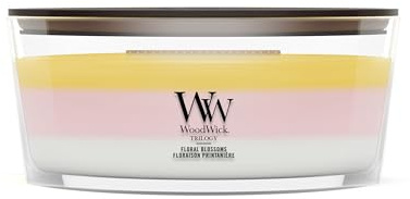 WoodWick Candela profumata | Candela Ellipse | Floral Blossoms | Regali perfetti per donne