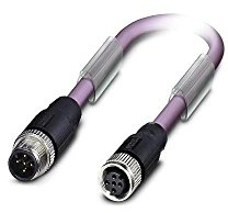 Phoenix Contact SAC-5P-M12MS/ 0.3-920/M12FS Buskabel Buchse gerade / M12 Stecker gerade, Länge 300mm