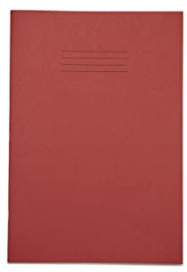 A4 Heft, rot, 5 mm kariert, 80 Seiten