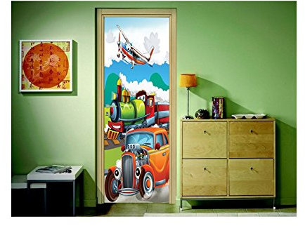 Stickers pour porte Véhicule pour enfants - L 73cm x H 205cm