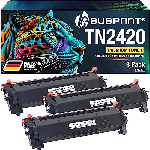 Bubprint TN2420 TN2410 Kompatibel als Ersatz für Brother TN-2420 TN-2410 für MFC L2710DW Toner Brother MFC-L2710DN HL-L2350DW HL-L2310D DCP-L2530DW MFC-L2750DW DCP-L2510D (Schwarz, 3er-Pack)