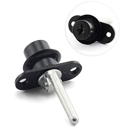 JCBIZ Zylinderschloss für Schubladen, Schrank, Schreibtisch, Schreibtisch, Tisch, Büro, Tisch, Vorne, Aktivitätsverbindung, 1 Schloss, 3 Schubladen, Sicherheit, Möbel-Hardware 1x Black