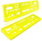 schildEVO 2 Kennzeichenhalter | NEON-GELB | Auto PKW Kfz | Nummernschildhalter | Kennzeichenverstärker | DHL-Versand