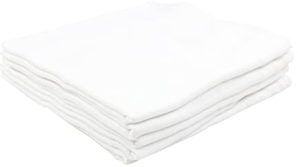 TupTam Baby Mullwindeln Spucktücher 70x80 5er / 10er Pack, Farbe: Weiß, Anzahl der Teile:: 5er Pack