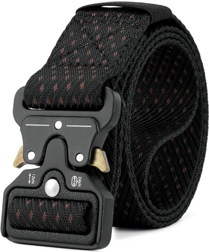 MOZETO Taktischer Gürtel, Unisex Militär Gürtel mit Schnellspanner Metallschnalle, Nylon Gürtel für Outdoor, Arbeit, Militär, Freizeit, Jagen - Gift Packaging