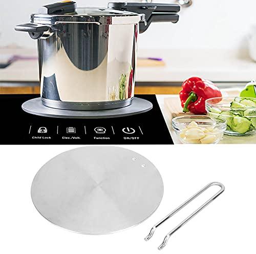 Heat Diffuser Plate,Stainless Steel Induction Adapter Plate Induction Hob Heat Diffuser Converter Disk Heat Transfer for Gas/Electric/Induction Cooker(22cm)