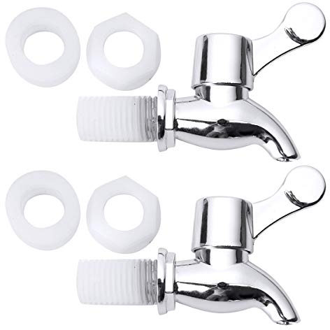 Aislor Beverage Dispenser Replacement Spigot, Plastic Spigot for Glass Jar & Drink Dispenser Push Style More Durable Faucet Silver 1 17mm A