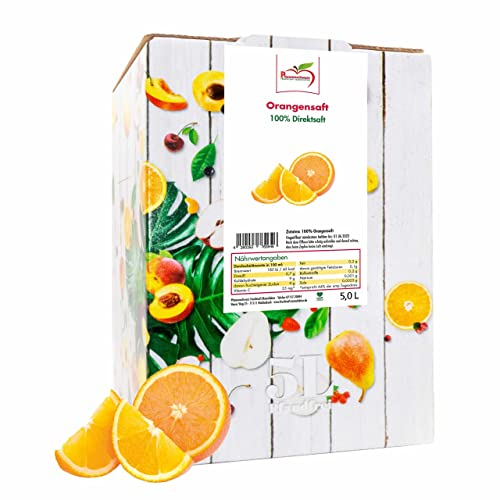 Pfannenschwarz Fruchtsaft Manufaktur Orangensaft 100% Direktsaft, 2er Pack (2x5 l Bag in Box)