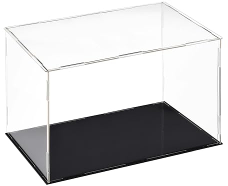 sourcing map Acryl Klar Vitrine Box Staubdichter Schutz Würfel Sammlerstück Ausstellungsbox 30x15x20cm