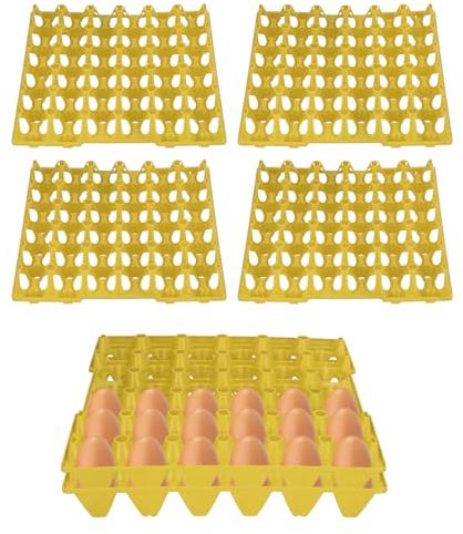 BigKing Boîte Rangement D'oeufs, 5 Pièces Boîte de Rangement D'œufs à Empilable 30 Cellules Oeufs Plateau de Support pour le Transport de Stockage Fournitures de Ferme à Domicile