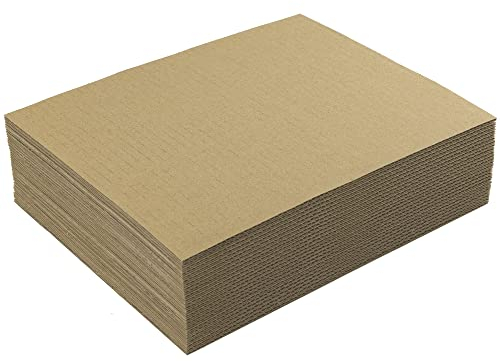 Matte Board Center, 25 Stück, 27,9 x 35,6 cm, brauner Karton, 0,3 cm dick, flache Wellpapp-Einsätze für Verpackung, Versand, Kartonrückwand, Kunsthandwerk Karton