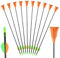 Huntingdoor 10er Saugnapf Pfeile Bogenschießen Fiberglaspfeile mit Vane und Nocke Bogenpfeile Übungspfeile für Anfänger Bogen Zielübung