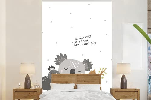 MuchoWow Papier peint Koala - Citation - Enfants - Filles - Bébé Papier peint photo 160x240 cm Papier peint imprimé