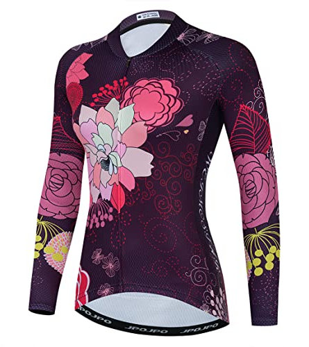 Hotlion Cycling Jersey Long Sleeve Women's Team Bike Shirts Autumn Bicycle Clothing Tops CU1