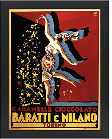 LegendArte - Poster, Vintage-Poster, Werbung Baratti & Milano - Bild, Wanddekoration, 50 x 70 cm