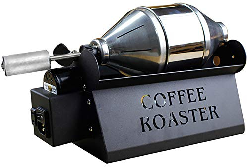 Kaffeeröster Maschine Haushalt Kaffeebohnen Röstmaschine Einstellbare Temperatur Edelstahl Elektrische Trommeltyp Rotation Multifunktions-Mini-Lebensmittelröster,Schwarz