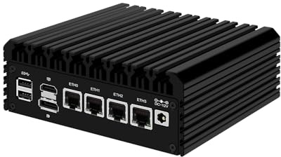 HUNSN Micro Firewall Appliance, Mini PC, PFSense, Mikrotik, OPNsense, VPN, Router PC, Intel N5105, RJ03, AES-NI, 4 x Intel 2.5GbE I226-V LAN, Type-C, TF, M.2 WiFi 6 Slot, 8G RAM, 128G SSD