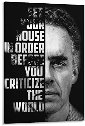 Jordan Petersons 12 Rules For Life Motivierende inspirierende Zitate Poster Leinwand Geschenke Bild Poster Raumdekoration Heimdekoration 30 x 45 cm