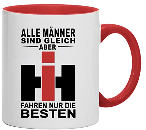 Alle Männer sind gleich, aber IHC fahren nur die Besten Tasse Kaffeebecher, Keramik, 330 ml | Weiß/Rot