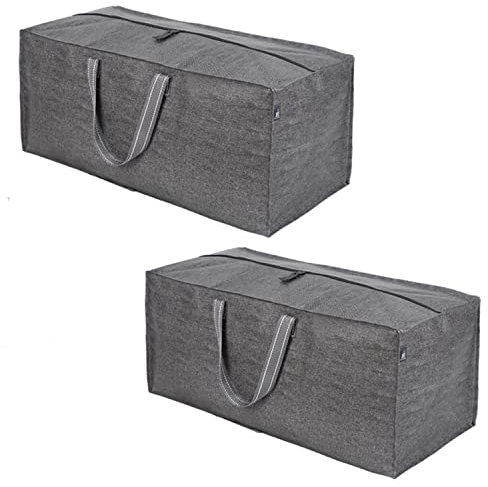VENO 2 Pack Heavy-Duty Moving Bags Extra Large W/Backpack Straps, Moving House Essentials, Strong Handles & Zips, Clothes Storage, Packing, Laundry Bags, Reusable and Sustainable (Gray, 2 Pack)