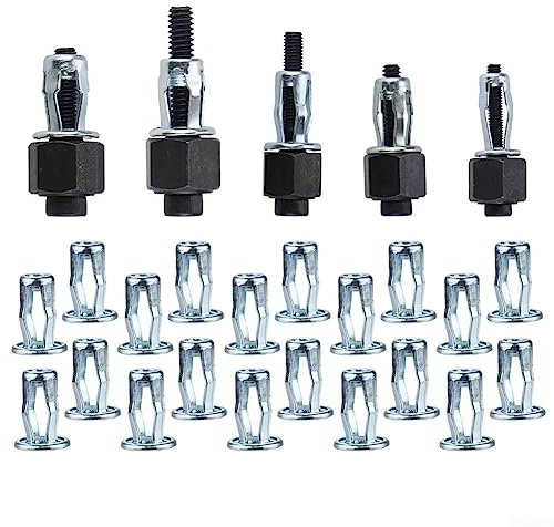 Set di 20 dadi a testa rivettata, morsetti di espansione in lega, kit per rivetti a petalo per lanterna di espansione a vite in metallo per auto, M4